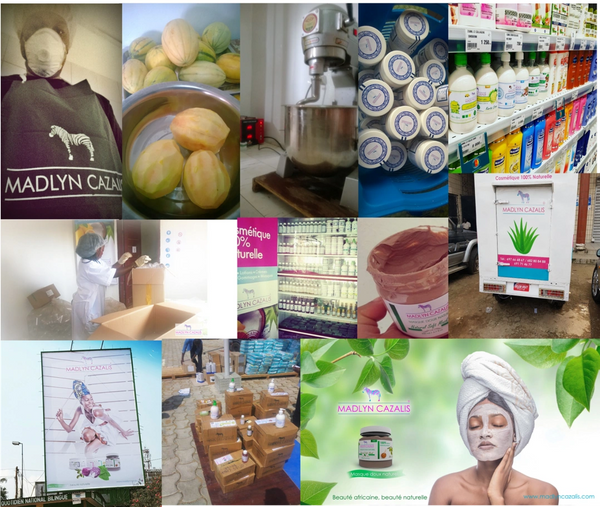 Images du leader africain des cosmétiques naturels Madlyn Cazalis