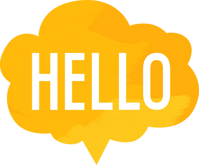 Hello speech bubble