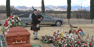Funeral bagpipes Tucson piper for funerals and memorials Highland funeral Irish wakes Celtic funeral