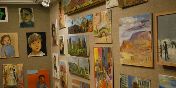 Jerrel Sustaita had a solo show,  over 150 paintings plus sculptures, pottery, and more.