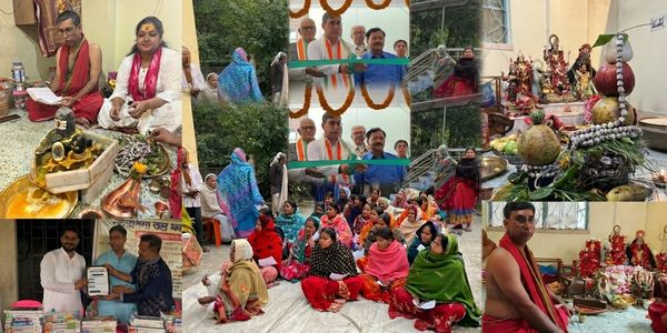 Collage of Indian cultural and religious events with community gatherings and rituals.