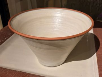 9" Round Pantheon Bowl Server Red Stoneware RIO Collection handcrafted by Nicole Dubrow for Black Sheep Pottery