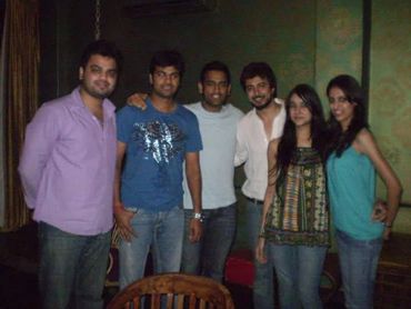 Ankkit Bahadur with Indian Cricketers MS Dhoni & RP Singh.