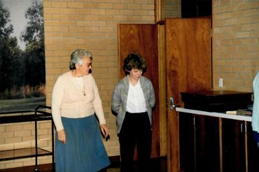 Art & Craft Fair at Parabanks 21/11/1982 Preparation Shiela Bigg, Pauline Miller