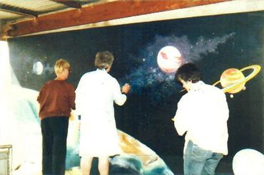 Australia Day Pageant 26/1/1986 Preparing floats at Salisbury Council Depot