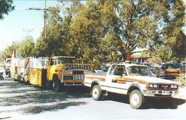 Australia Day Pageant 26/1/1986 The floats en route to Salisbury Oval