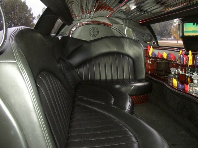 Seats inside a limousine