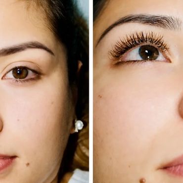 classic full set eyelash extensions with natural look