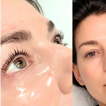 Natural lash lift and tint with enhanced curl and definition