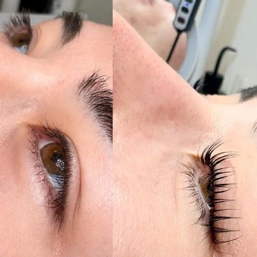 Professional lash lift and tint with natural-looking results