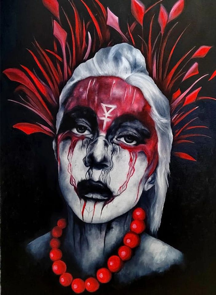 Idunn, norse goddess of spring and apples. Dennyspaints.