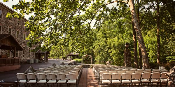Ceremony Set up at Kings Mills, Media, PA