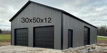 30x50x12 commercial style metal building prefab tubular framing with vertical siding for Utica,NY