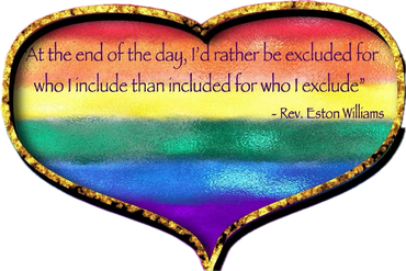Rainbow heart. Inclusion quote