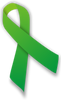 Green ribbon for mental health awareness.