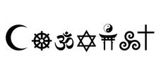 COEXIST logo made of religious symbols, showing peace, unity, and respect for all beliefs.