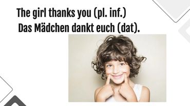 White page with text and a photo of a girl smiling.