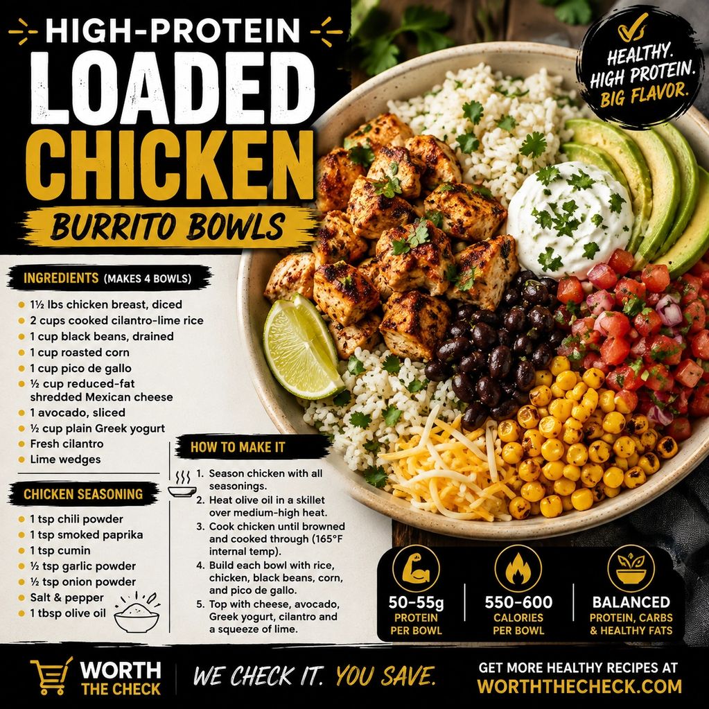 Loaded Chicken Burrito Bowl