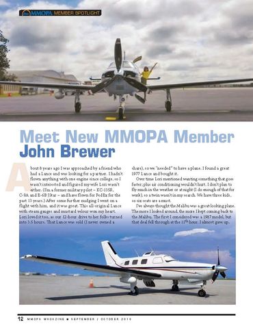 John's new plane and his experience flying