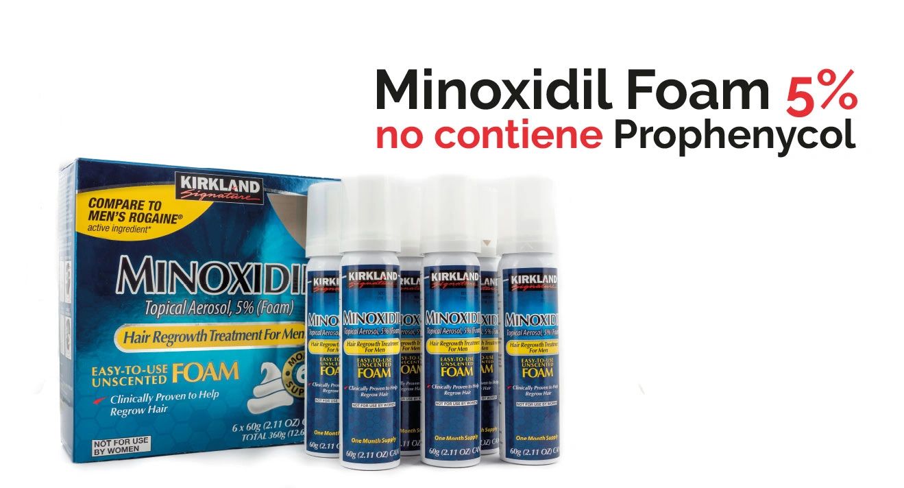 Minoxidil Kirkland 5% Espuma FOAM Hair Regrowth Treatment. 