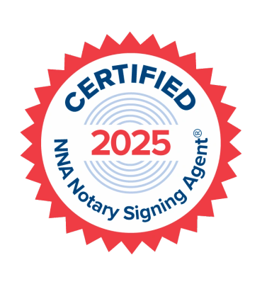 2025 NNA Notary Signing Agent certified badge.