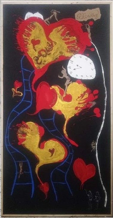 The Consultation lll
Mixed media on canvas
7 ft 3 in by 3 and 3/4 ft