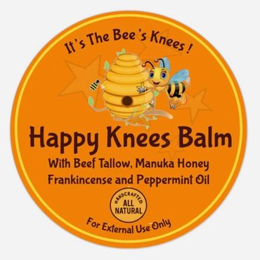 Happy Knees  Balm  is our “go-to” balm. It was our first formulation, and is wonderfully effective i