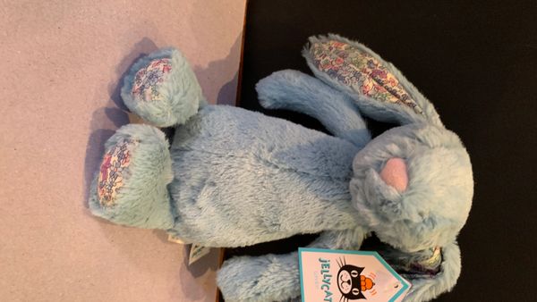 Bashful bunny with floral ears - small (£12.50) and medium (£17.50)