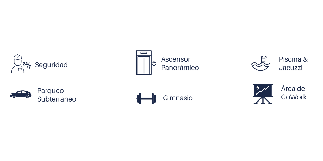 Amenidades y excelente ubicación. Zafiro Condominio, Escazú.