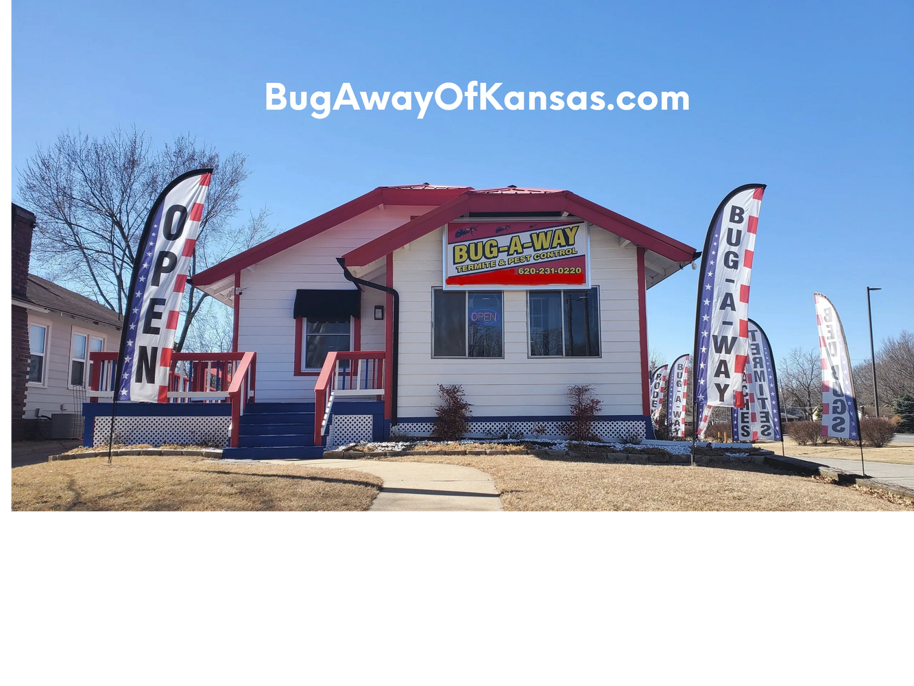 BugAwayOfKansas services Southeast and all of Kansas: Pittsburg, Parsons, Fort Scott,