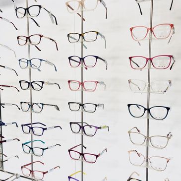 A range of spectacle frames