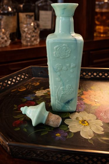 Vintage Slag Glass Decanter