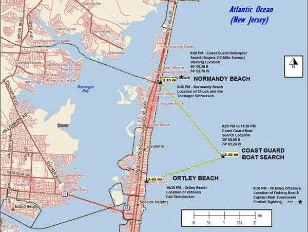 Normany Beach UFO Case Map 1