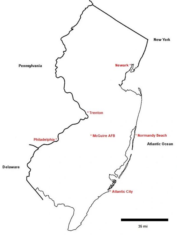 Normany Beach UFO Case Map 2