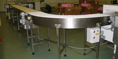 Stainless Steel Conveyor , with start stop and variable speed control.