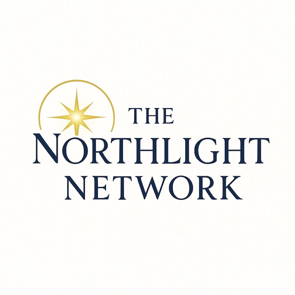 Logo of The Northlight Network with a golden star and elegant text.