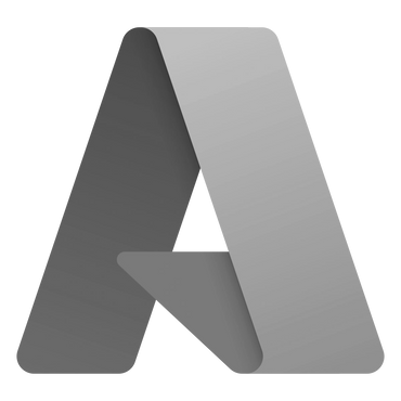 Stylized blue ribbon forming the letter A.