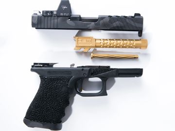 Custom Glock pistol, glock slide machining, stippling, stipple, havoc stipple.
