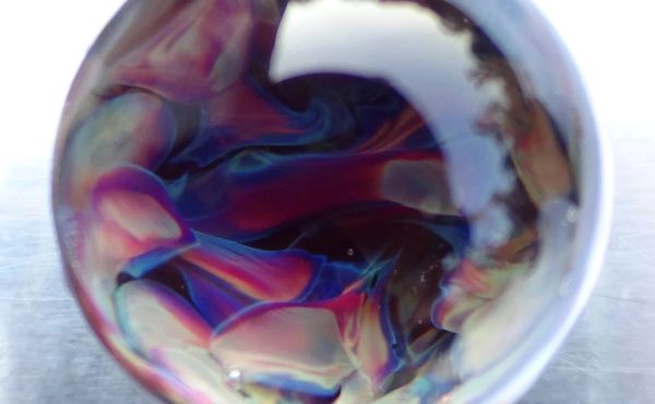 Hand Made Glass Marble by J. R. Hooper