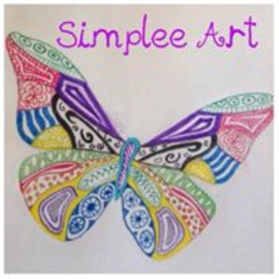Simplee art butterfly logo
