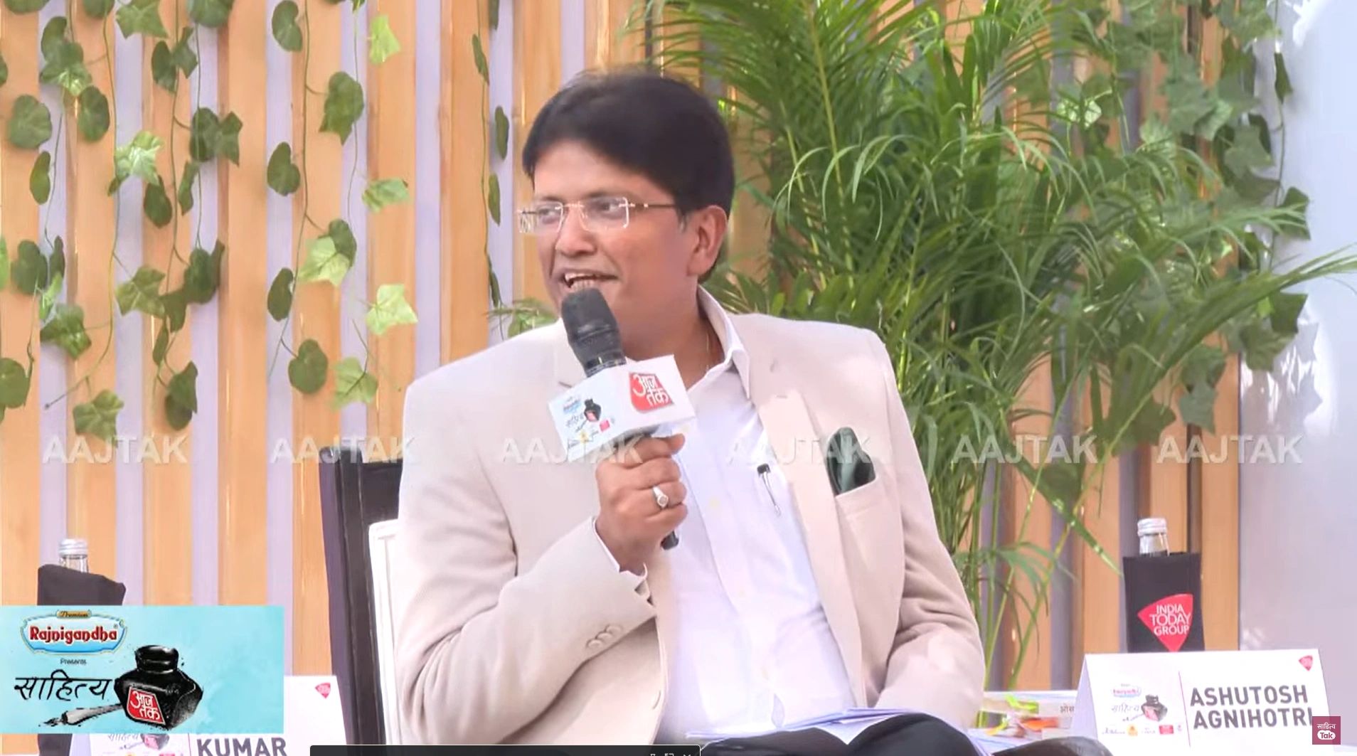 Ashutosh Agnihotri was Invited as guest speaker in Sahitya Aaj Tak 2023 with host Sayeed Ansari