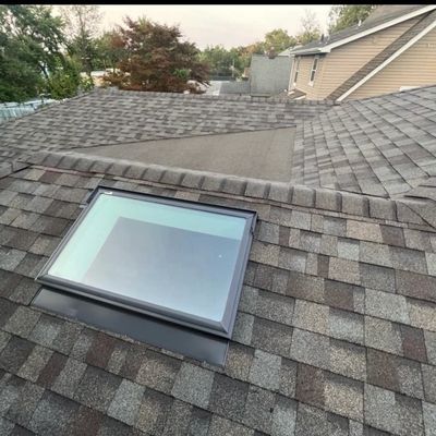 Velux skylight on a new roof in Madison, NJ