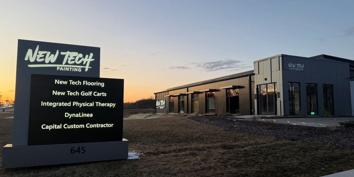New tech Painting building and monument sign for Cottage Grove location