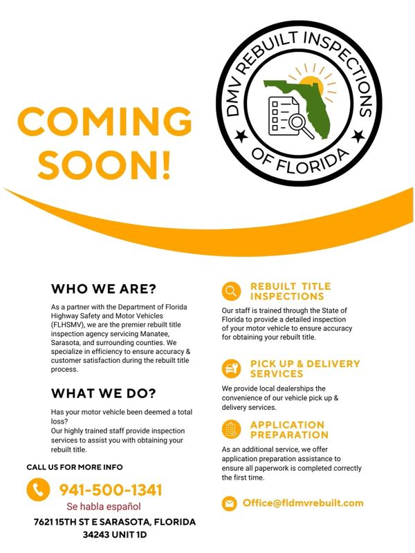 About Us DMV Rebuilt Inspections of Florida Sarasota, Florida