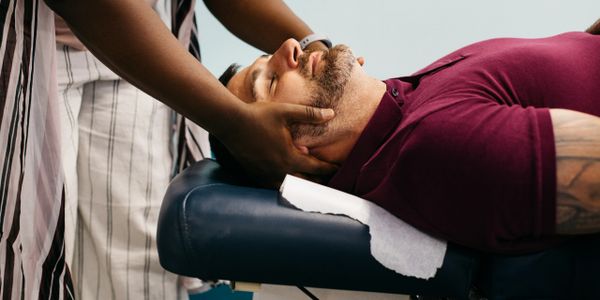 A patient being adjusted by our chiropractor.