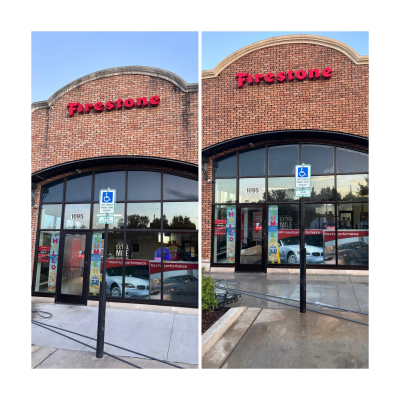 Commercial building wash in Madison, MS.
