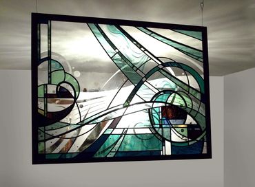 Contemporary Stained Glass hanging panel stained glass room divider stunning stained glass lively 