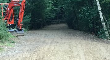 Gravel driveway installation. 
Excavation Services, Atkinson NH serving southern NH