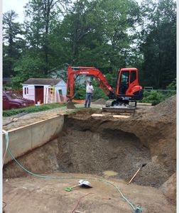 Excavation of a filled in pool
excavating contractor, Atkinson NH 