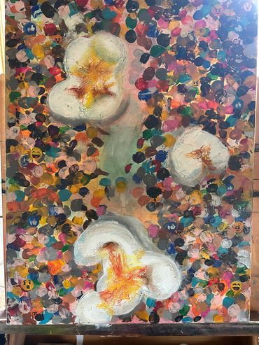 "Popcorn Theology"
Acrylic & pastel